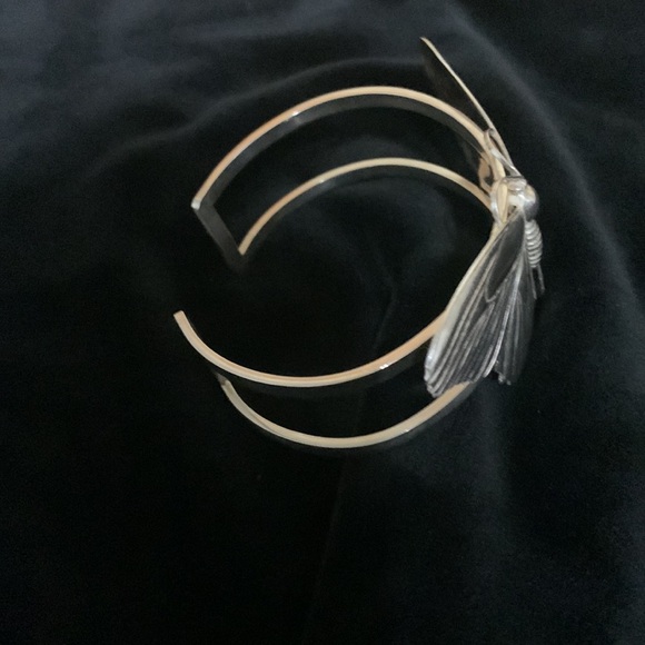 Large Silver Butterfly Bracelet - Picture 2 of 11